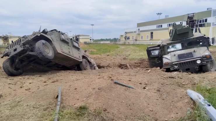 veicoli corazzati distrutti a Belgorod