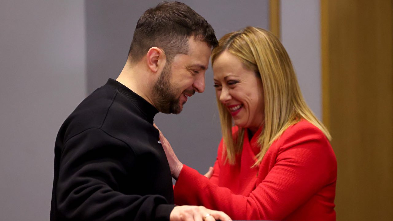 Volodimyr Zelensky e Giorgia Meloni