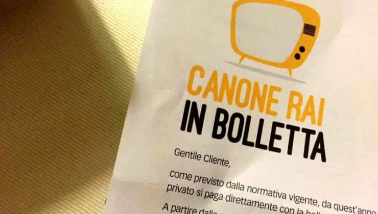 Addio al canone RAI in bolletta