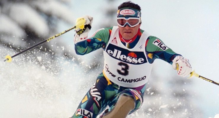 Alberto Tomba sugli sci