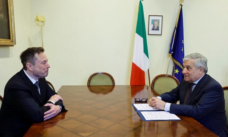 Elon Musk e Antonio Tajani