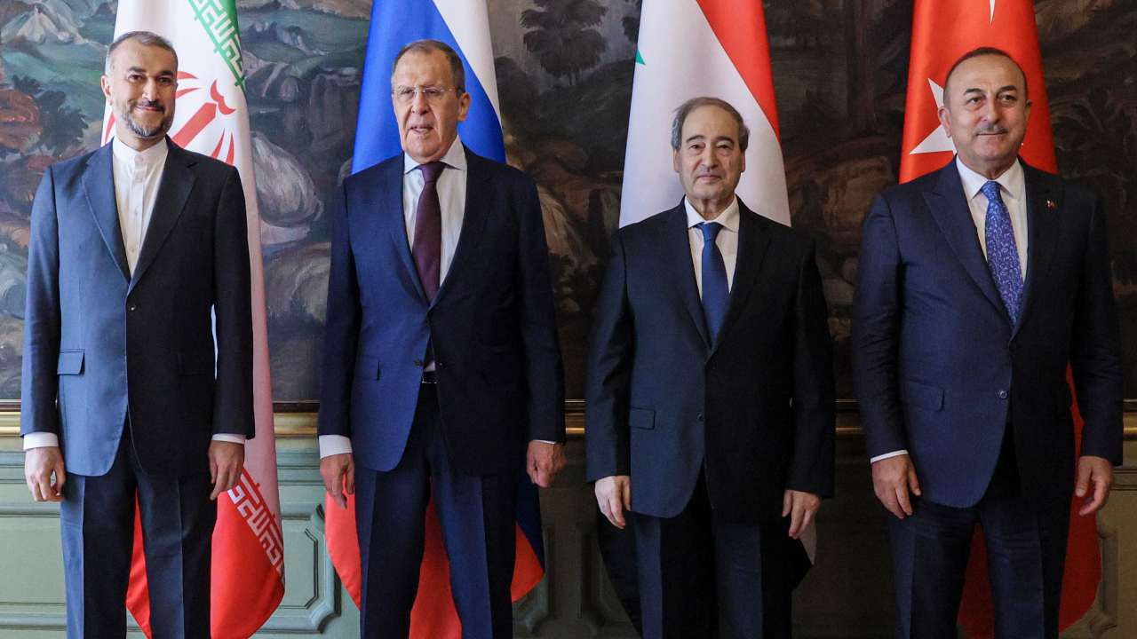 Ministri degli Esteri di Iran, Turchia, Siria e Russia 