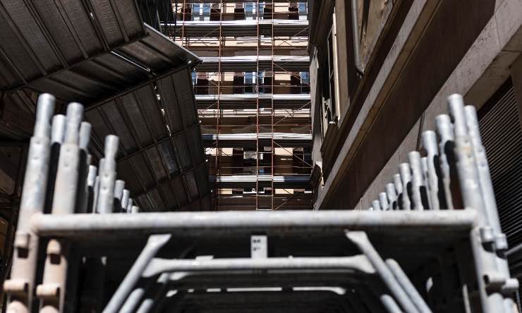 Ponteggio in un cantiere