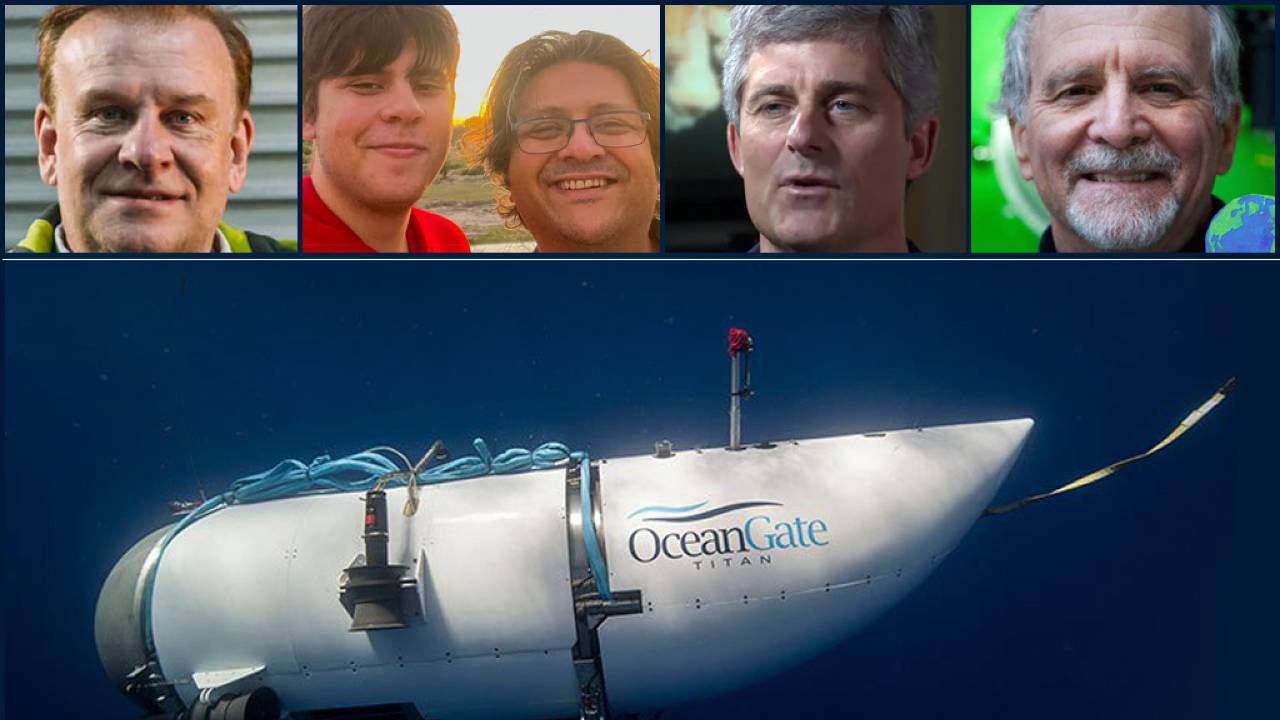 Titan e le foto delle cinque vittime