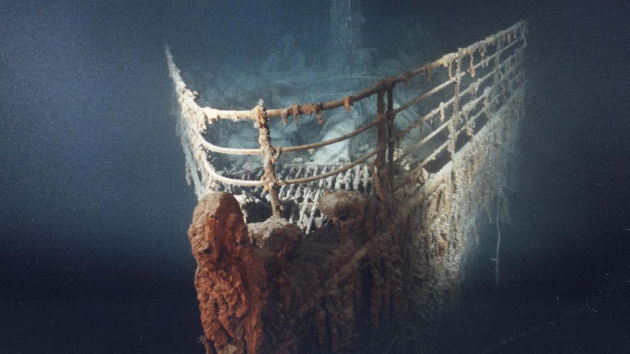 Una foto del relitto del Titanic