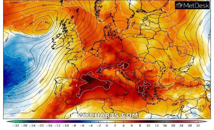 Anomalie termiche. Meteo caldo