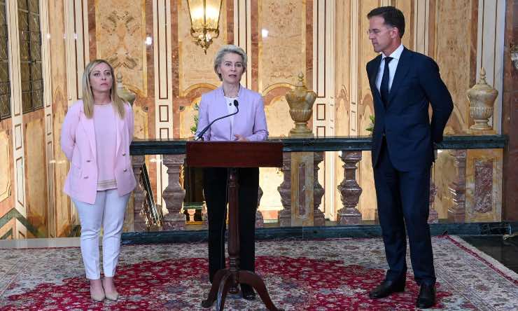 Cartagine, Giorgia Meloni, Ursula von der Leyen e Mark Rutte