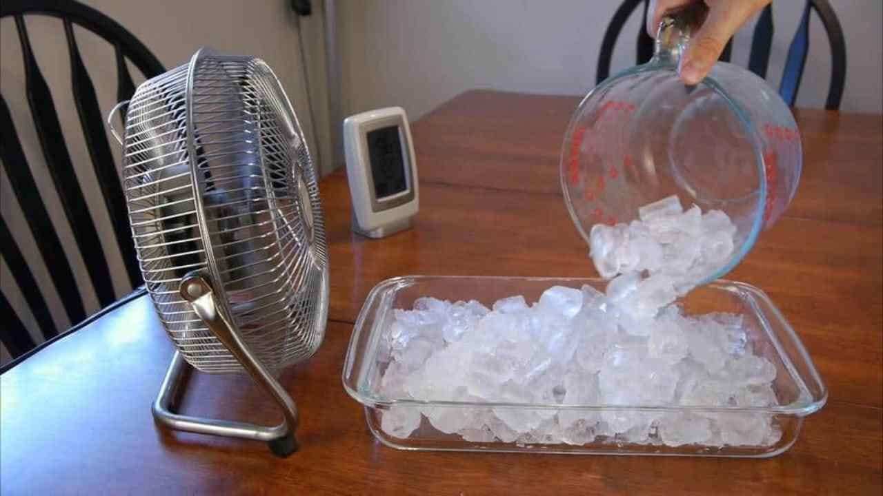 Casa fresca con il metodo del ghiaccio