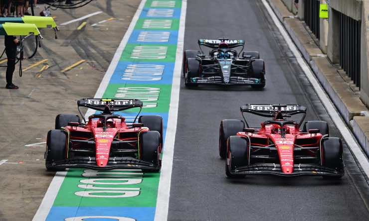 Charles Leclerc, Carlos Sainz, George Russell