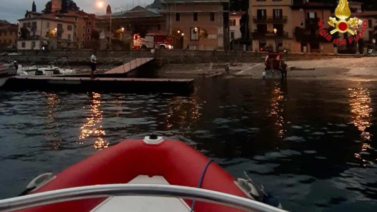 Lago Maggiore, sommozzatori sul posto