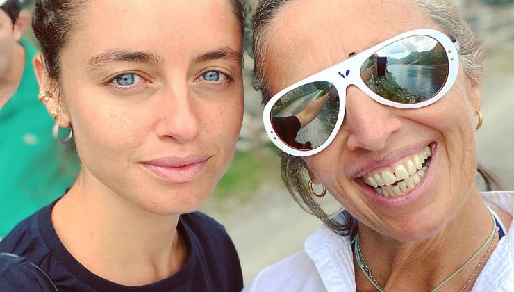 L'attrice italiana con la mamma