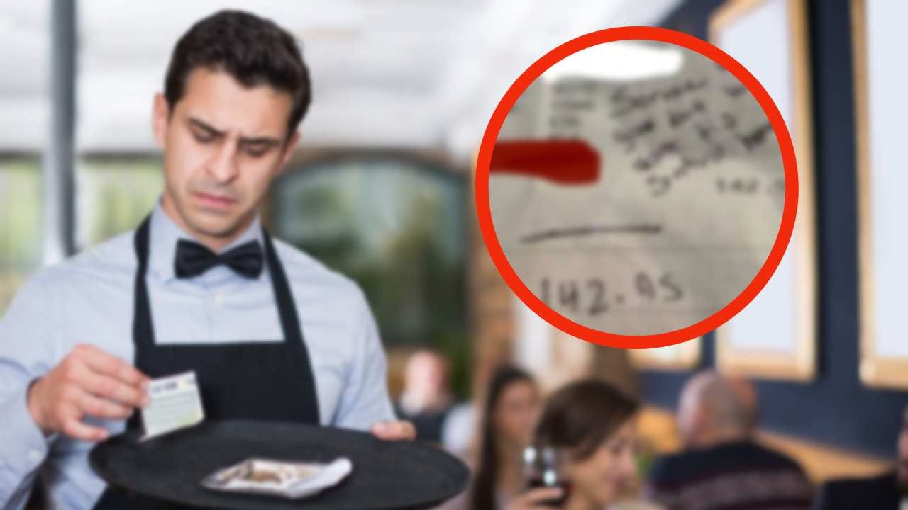 Cameriere trova un messaggio insolito sullo scontrino