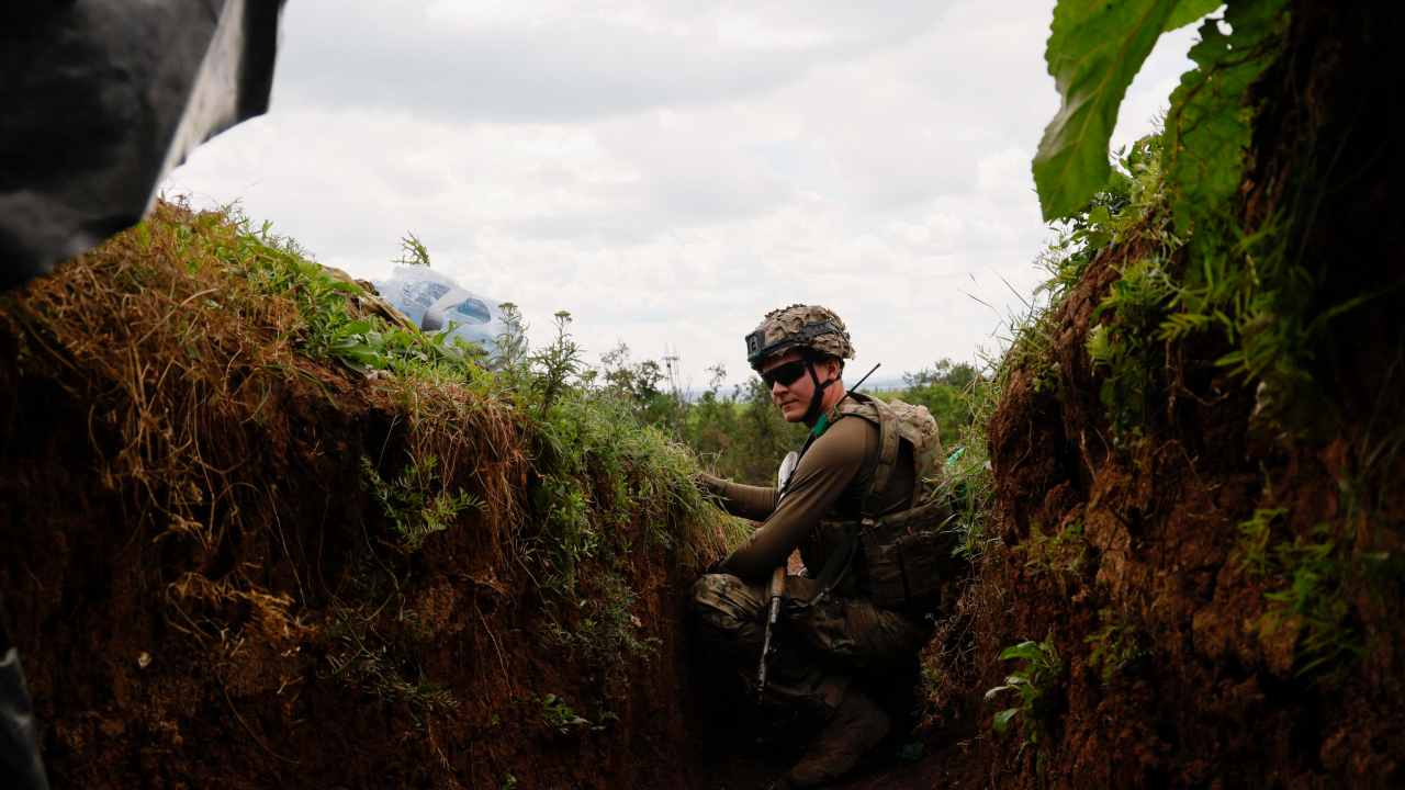 Militare ucraino al fronte di Bakhmut