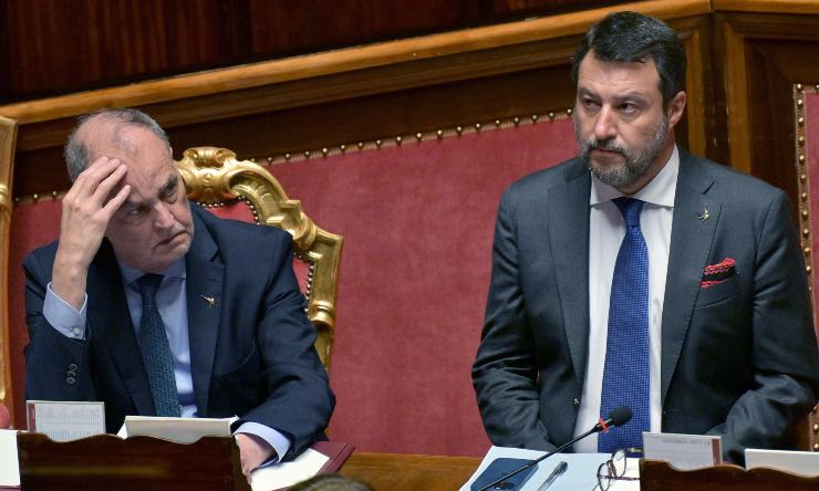 Roberto Calderoli e Matteo Salvini
