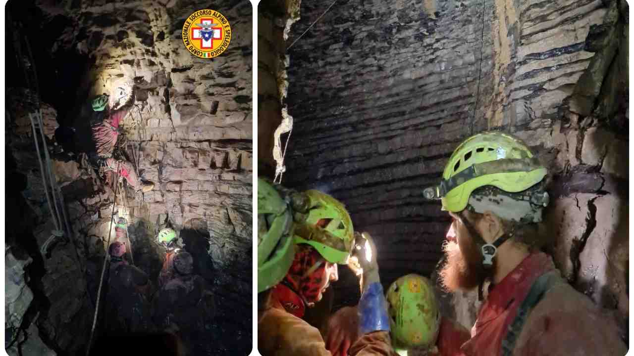 Speleologa bloccata in una grotta a Bergamo