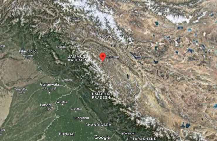 Zona delle montagne dell'India dove è morta Elisabeth Lardschneider