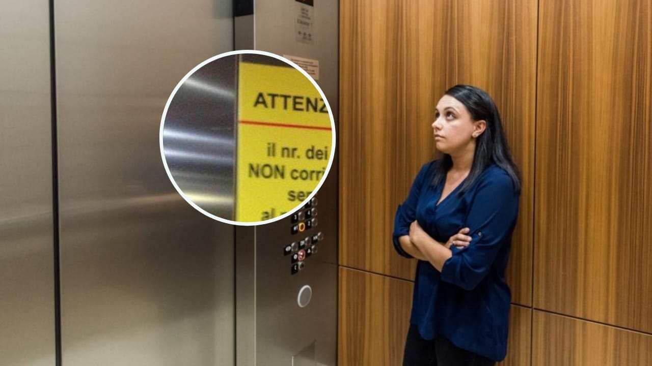 Donna in ascensore