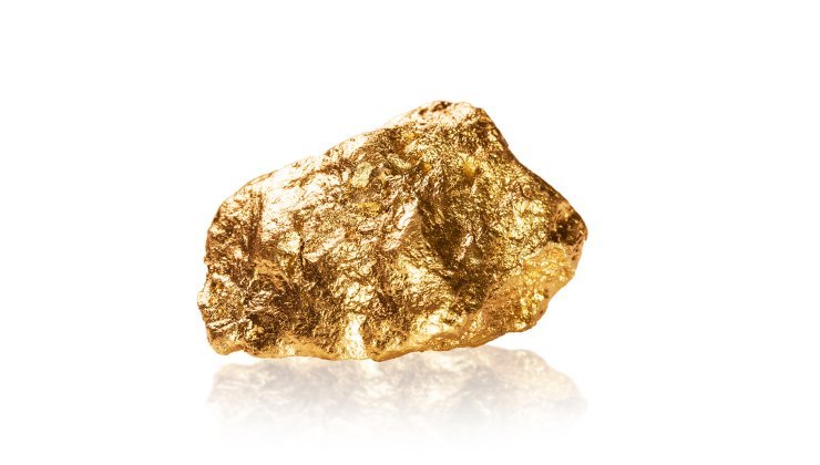 Ritrovamento di una roccia contenente dell'oro
