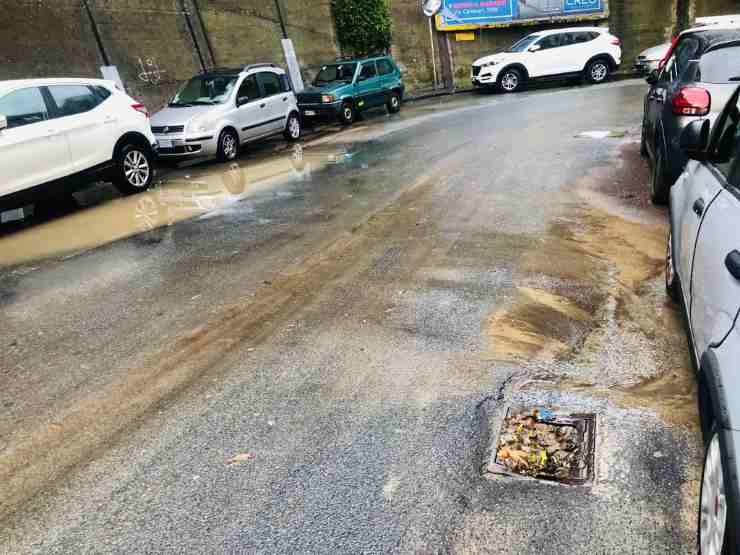Strade allagate in Liguria