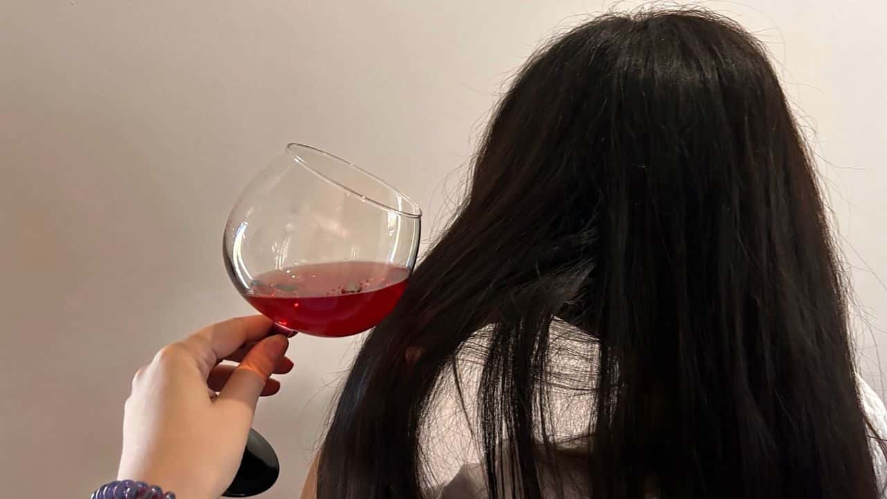 Vino sui capelli