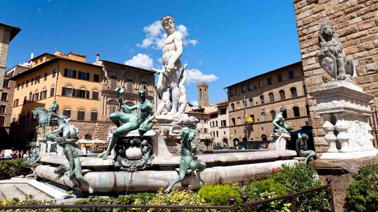 La statua di Nettuno a Firenze