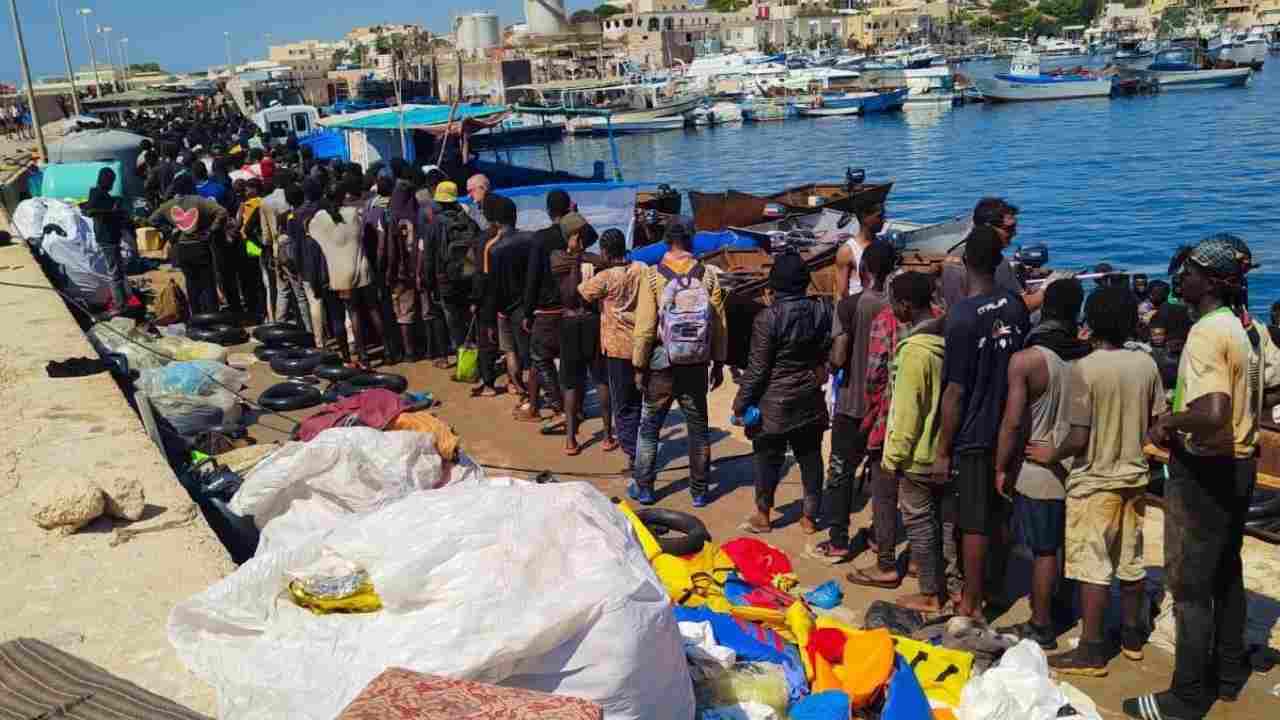 Migranti sbarcati a Lampedusa