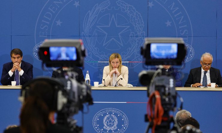 Palazzo Chigi, conferenza post Consiglio dei ministri