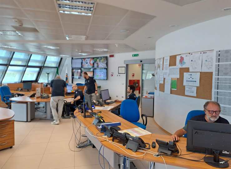 Sala operativa Protezione Civile