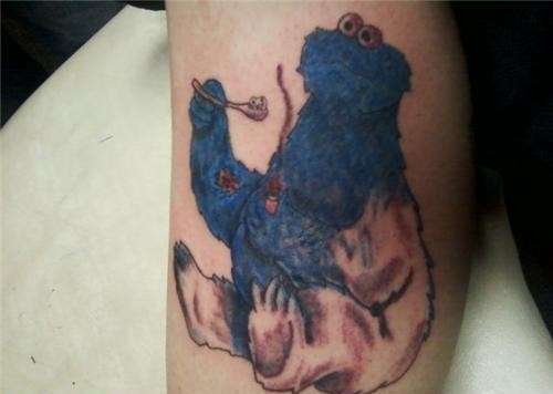Cookie Monster tattoo