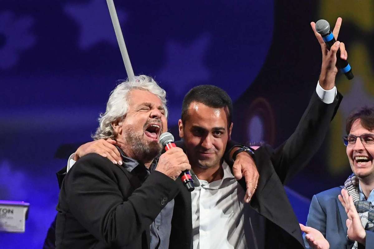 Luigi Di Maio con Beppe Grillo